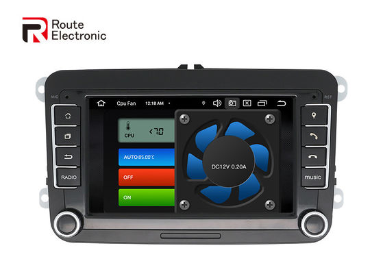 VW ユニバーサル オクタ コア Android カー ステレオ 7 インチ冷却ファン物理ボタン付き