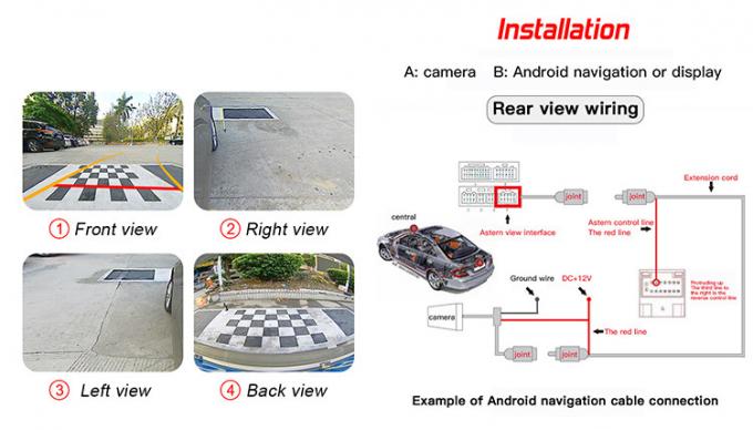 360 Panoramic Car Camera Sony 307 Camera Work With Anroid Car Stereo 1080P 360 Bird View ​